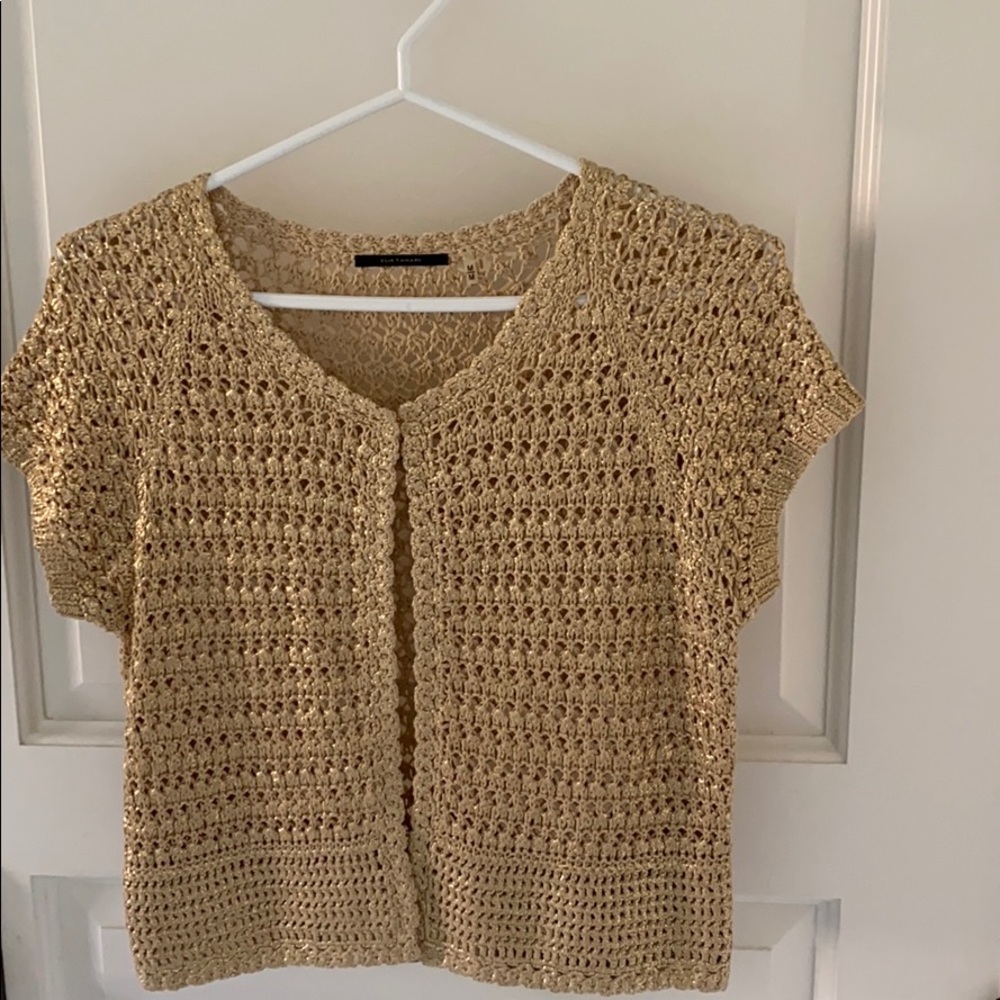 Elie Taharai short sleeve cardigan/gelet